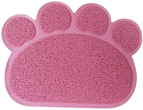 YLCJ Heimtierbedarf Katzenstreu Tablett Matte/Pet Mat wasserdicht rutschfeste Pet Feeding Mat/Pet Bowl Mat/Hund Katze Pet Feeding Tray für (Farbe: Pink) von YLCJ