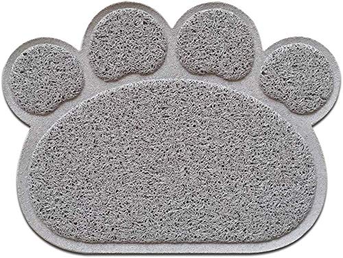 YLCJ Heimtierbedarf Katzenstreu Tablett Matte/Pet Mat wasserdicht rutschfeste Pet Feeding Mat/Pet Bowl Mat/Hund Katze Pet Feeding Tray für (Farbe: grau) von YLCJ