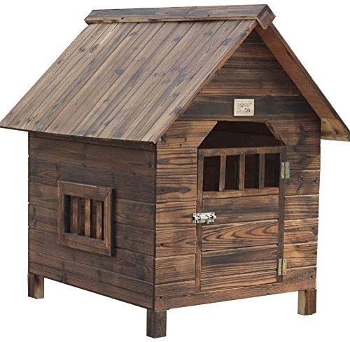 YLCJ Hundehütte Haustier Sommer Großer Hund Golden Retriever Holz Wasserdicht Hundekäfig Outdoor Teddy Hund Villa, OneColor-56 * 45 * 48cm von YLCJ