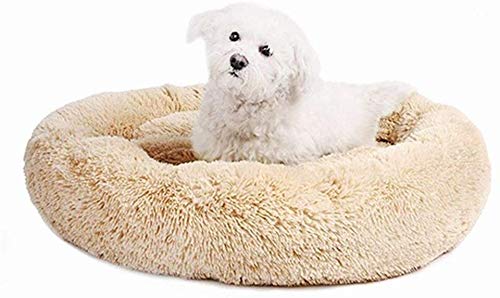 YLCJ Rundes Hundebett für Katzen Winter Warm Dormancy Lounger Mat Welpen Zwinger Haustierkissen Crate Pad Magnanimous Waschbar mit Fester atmungsaktiver Baumwolle für Katzen von YLCJ