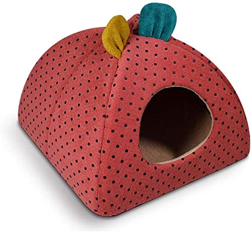 YLCJ Warme Winddichte Hundehütte Four Seasons General Pet Matratze Sofakissen Dog House, Red-S von YLCJ