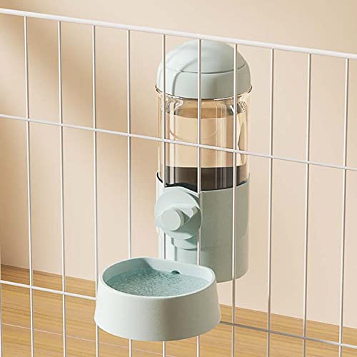 Haustier Hund Katze Hängende Automatische Futterspender Trinknäpfe, Auto Gravity Haustier Feeder Wasserset, Käfig Haustier Futternäpfe Spender für Katzen Hunde Welpen, Kaninchen Hamster Chinchilla Igel (Blau-Wasser) von YLYGJGL