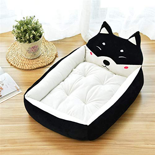 YMBKFan Easy CLEAN Haustierbett,Snooze Sleeping Tierbett Für Small Mittel Hund Katze Rechteck Nest Welpen Schlafsack Kissen Slip-resistent Hundebett Katzenbett-C 60 * 50 * 14cm(24 * 20 * 6inch) von YMBKFan