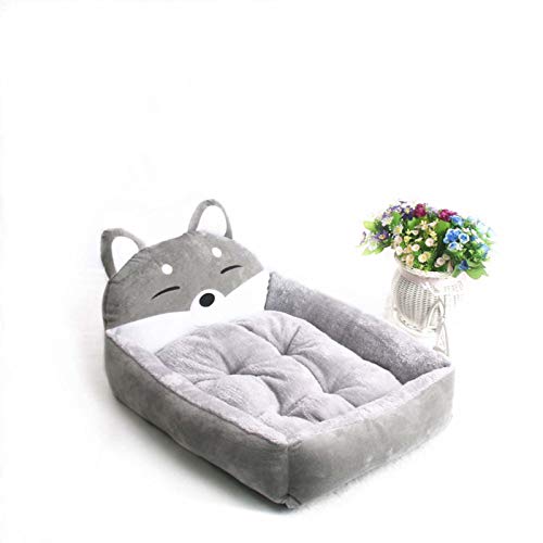 YMBKFan Easy CLEAN Haustierbett,Snooze Sleeping Tierbett Für Small Mittel Hund Katze Rechteck Nest Welpen Schlafsack Kissen Slip-resistent Hundebett Katzenbett-Eine 60 * 50 * 14cm(24 * 20 * 6inch) von YMBKFan