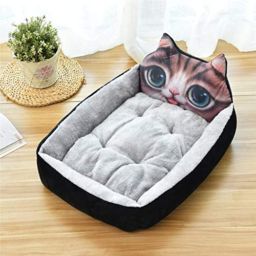 YMBKFan Easy CLEAN Haustierbett,Snooze Sleeping Tierbett Für Small Mittel Hund Katze Rechteck Nest Welpen Schlafsack Kissen Slip-resistent Hundebett Katzenbett-X1 0 * 60 * 15cm(28 * 24 * 6inch) von YMBKFan