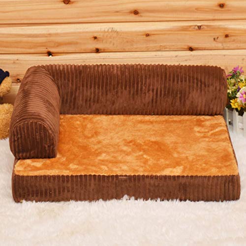 YMBKFan Große Orthopädische Sofa-Stil Hundebett Ergonomische Luxus Liege Hundebett,Anti-Slip Gemütlich Beruhigende Katzenbett Für Hunde Katzen Tierbett-C 105 * 90 * 20cm(41 * 35 * 8inch) von YMBKFan