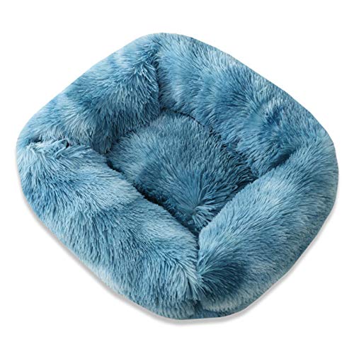 YMBKFan Herbst Winter Sleep Nest Maschinenwaschbar Wasserdicht Tierbett,Langeplüsch Hundebett Quadrat Haustiersofa Katzensofa Große Mittel Kleine Hunde Katzenbett-B L von YMBKFan