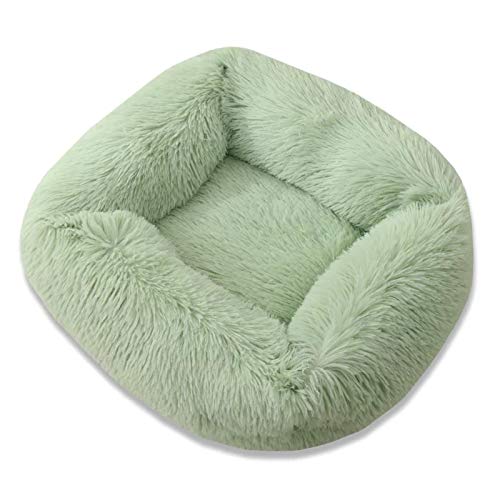 YMBKFan Herbst Winter Sleep Nest Maschinenwaschbar Wasserdicht Tierbett,Langeplüsch Hundebett Quadrat Haustiersofa Katzensofa Große Mittel Kleine Hunde Katzenbett-D L von YMBKFan