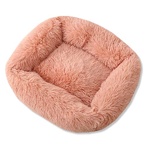 YMBKFan Herbst Winter Sleep Nest Maschinenwaschbar Wasserdicht Tierbett,Langeplüsch Hundebett Quadrat Haustiersofa Katzensofa Große Mittel Kleine Hunde Katzenbett-E1 M von YMBKFan