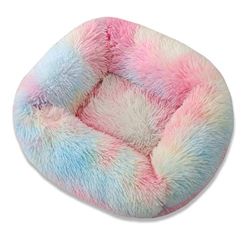 YMBKFan Herbst Winter Sleep Nest Maschinenwaschbar Wasserdicht Tierbett,Langeplüsch Hundebett Quadrat Haustiersofa Katzensofa Große Mittel Kleine Hunde Katzenbett-Eine S von YMBKFan