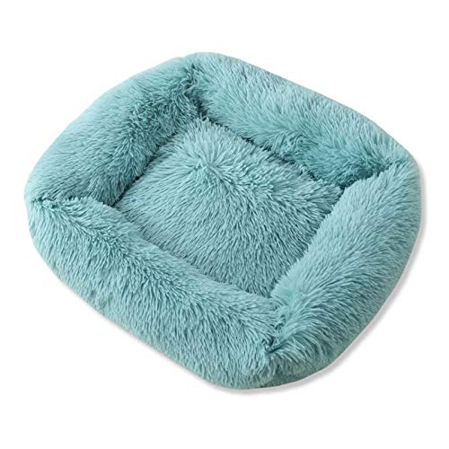 YMBKFan Herbst Winter Sleep Nest Maschinenwaschbar Wasserdicht Tierbett,Langeplüsch Hundebett Quadrat Haustiersofa Katzensofa Große Mittel Kleine Hunde Katzenbett-F1 S von YMBKFan