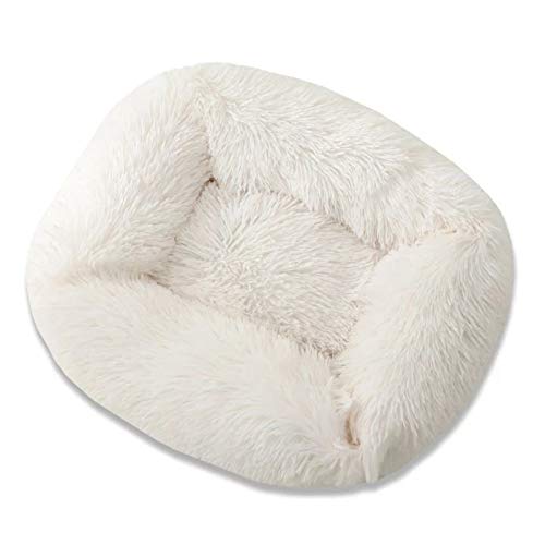 YMBKFan Herbst Winter Sleep Nest Maschinenwaschbar Wasserdicht Tierbett,Langeplüsch Hundebett Quadrat Haustiersofa Katzensofa Große Mittel Kleine Hunde Katzenbett-Und L von YMBKFan