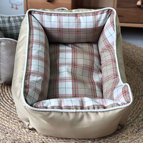 YMBKFan Maschinenwaschbar Nicht-Slip Anti-Angst Easy Clean Katzenbett Haustierprodukte,Warm Hundebett Super Soft Schlafen Tierbett Hundesofa-F 75 * 60cm(30 * 24inch) von YMBKFan