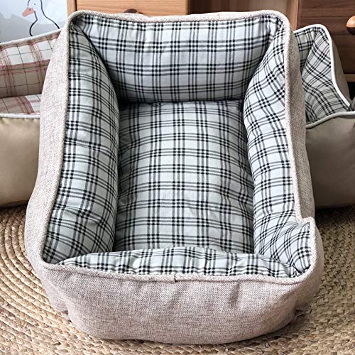 YMBKFan Maschinenwaschbar Nicht-Slip Anti-Angst Easy Clean Katzenbett Haustierprodukte,Warm Hundebett Super Soft Schlafen Tierbett Hundesofa-H 75 * 60cm(30 * 24inch) von YMBKFan