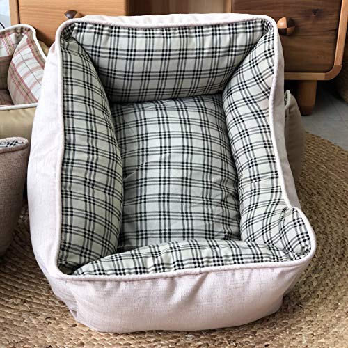 YMBKFan Maschinenwaschbar Nicht-Slip Anti-Angst Easy Clean Katzenbett Haustierprodukte,Warm Hundebett Super Soft Schlafen Tierbett Hundesofa-Ich 75 * 60cm(30 * 24inch) von YMBKFan