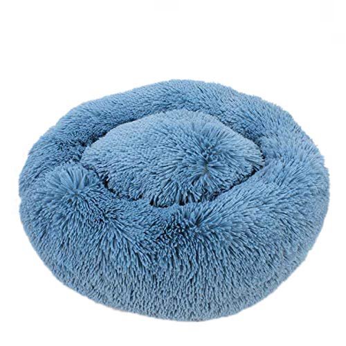 YMBKFan Ultra Weich Tierbett Maschinenwaschbar Warm Katzenbett,Plüsch Runde Haustier-pad Hundebett Für Small Mittel Große Hunde Donut Cuddler Katze Kissen Bett-C 50cm(20inch) von YMBKFan