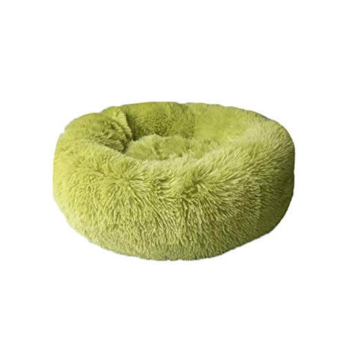 YMBKFan Ultra Weich Tierbett Maschinenwaschbar Warm Katzenbett,Plüsch Runde Haustier-pad Hundebett Für Small Mittel Große Hunde Donut Cuddler Katze Kissen Bett-D 50cm(20inch) von YMBKFan