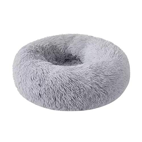 YMBKFan Ultra Weich Tierbett Maschinenwaschbar Warm Katzenbett,Plüsch Runde Haustier-pad Hundebett Für Small Mittel Große Hunde Donut Cuddler Katze Kissen Bett-Das 70cm(28inch) von YMBKFan