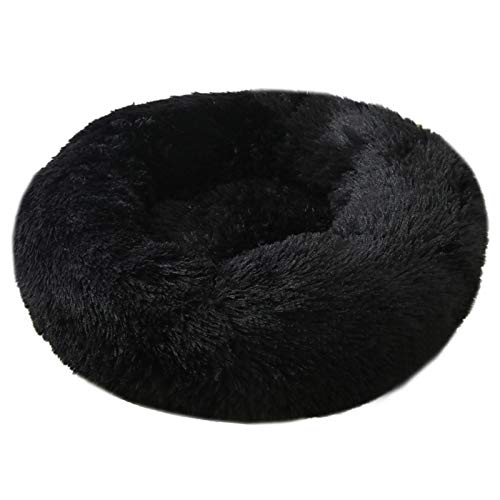 YMBKFan Ultra Weich Tierbett Maschinenwaschbar Warm Katzenbett,Plüsch Runde Haustier-pad Hundebett Für Small Mittel Große Hunde Donut Cuddler Katze Kissen Bett-F 60cm(24inch) von YMBKFan