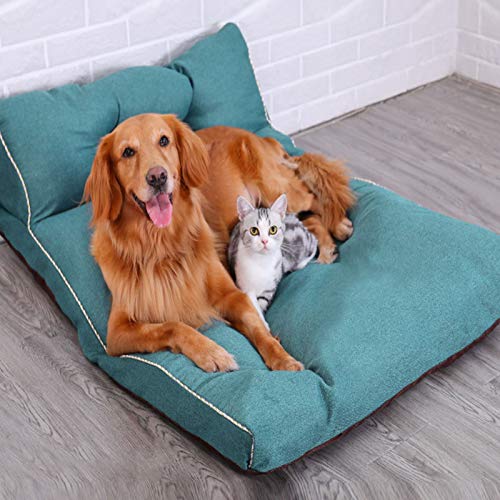 YMBKFan Verdicken Warm Tierbett,Schlafkissen Sofa Haustierdecken Schlafmatratzen Beißen-resistent Katzenbett Snooze Sleeping Weich Hundebett Haustierbett-B 100 * 80 * 29cm(39 * 31 * 11inch) von YMBKFan