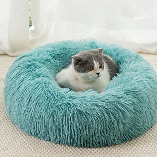 YMBKFan Winter Warm Hundebett Katzenbett Kissenbett Donut Cuddler Für Hund Katze Erleichterung Verbesserter Schlaf Maschinenwaschbar WASSERDICHTER Boden Tierbett Haustierprodukte-C 100cm(39inch) von YMBKFan