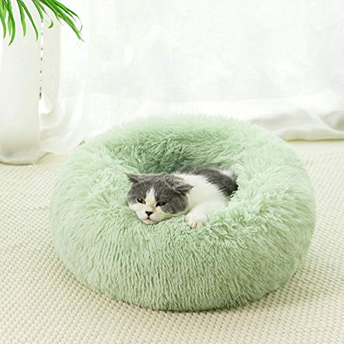 YMBKFan Winter Warm Hundebett Katzenbett Kissenbett Donut Cuddler Für Hund Katze Erleichterung Verbesserter Schlaf Maschinenwaschbar WASSERDICHTER Boden Tierbett Haustierprodukte-Und 50cm(20inch) von YMBKFan