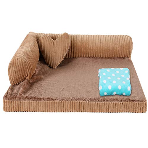 YMBKFan Winter Warm Sofa Hundebett Entfernt Tierbett Abnehmbare Waschbar Haustierbedarf,Selbst-erwärmung Beruhigende Anti-Angst Donut Katzenbett Für Hunde Katzen-C 55 * 45 * 15cm(22 * 18 * 6inch) von YMBKFan