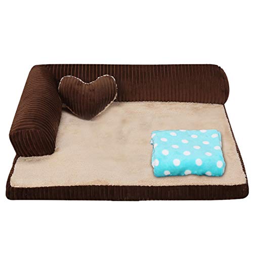 YMBKFan Winter Warm Sofa Hundebett Entfernt Tierbett Abnehmbare Waschbar Haustierbedarf,Selbst-erwärmung Beruhigende Anti-Angst Donut Katzenbett Für Hunde Katzen-D1 55 * 45 * 15cm(22 * 18 * 6inch) von YMBKFan