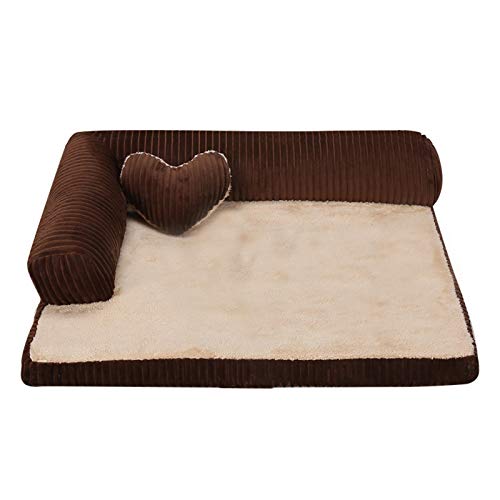 YMBKFan Winter Warm Sofa Hundebett Entfernt Tierbett Abnehmbare Waschbar Haustierbedarf,Selbst-erwärmung Beruhigende Anti-Angst Donut Katzenbett Für Hunde Katzen-F1 105 * 90 * 20cm(41 * 35 * 8inch) von YMBKFan