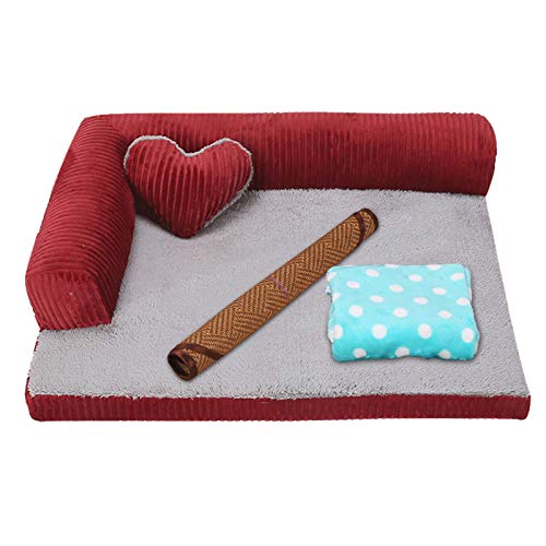 YMBKFan Winter Warm Sofa Hundebett Entfernt Tierbett Abnehmbare Waschbar Haustierbedarf,Selbst-erwärmung Beruhigende Anti-Angst Donut Katzenbett Für Hunde Katzen-M1 55 * 45 * 15cm(22 * 18 * 6inch) von YMBKFan