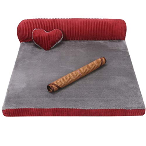 YMBKFan Winter Warm Sofa Hundebett Entfernt Tierbett Abnehmbare Waschbar Haustierbedarf,Selbst-erwärmung Beruhigende Anti-Angst Donut Katzenbett Für Hunde Katzen-R1 68 * 57 * 17cm(27 * 22 * 7inch) von YMBKFan