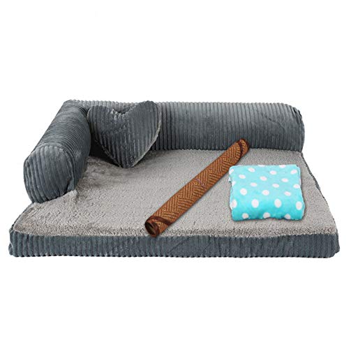 YMBKFan Winter Warm Sofa Hundebett Entfernt Tierbett Abnehmbare Waschbar Haustierbedarf,Selbst-erwärmung Beruhigende Anti-Angst Donut Katzenbett Für Hunde Katzen-Und 90 * 72 * 20cm(35 * 28 * 8inch) von YMBKFan