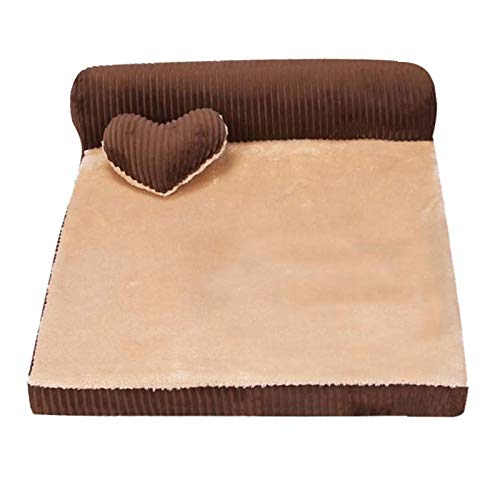 YMBKFan Winter Warm Sofa Hundebett Entfernt Tierbett Abnehmbare Waschbar Haustierbedarf,Selbst-erwärmung Beruhigende Anti-Angst Donut Katzenbett Für Hunde Katzen-X1 105 * 90 * 20cm(41 * 35 * 8inch) von YMBKFan