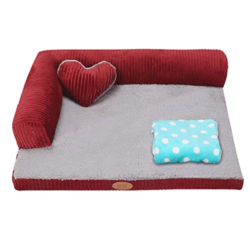 YMBKFan Winter Warm Sofa Hundebett Entfernt Tierbett Abnehmbare Waschbar Haustierbedarf,Selbst-erwärmung Beruhigende Anti-Angst Donut Katzenbett Für Hunde Katzen-Z1 55 * 45 * 15cm(22 * 18 * 6inch) von YMBKFan