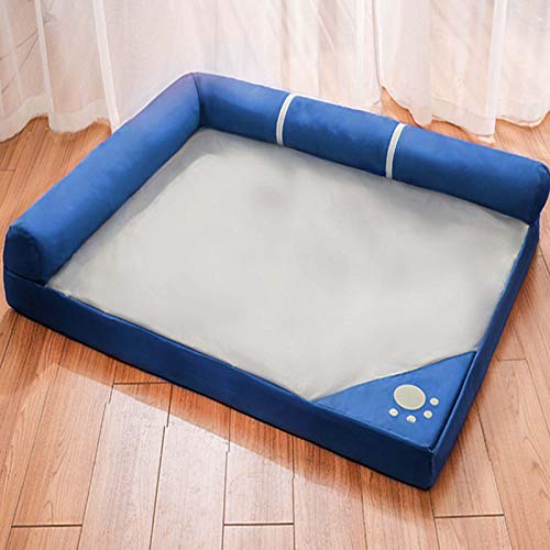 YMBKFan Winter Warm Tierbett Warm Gemütlich Hundebett Sofa Hundematte Dog Kennel,Wasserdicht Ultra Weich Anti-Slip Katzenbett Haustierbett-B 100 * 80 * 17cm(39 * 31 * 7inch) von YMBKFan