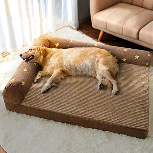 YMBKFan Winter Warm Tierbett Warm Gemütlich Hundebett Sofa Hundematte Dog Kennel,Wasserdicht Ultra Weich Anti-Slip Katzenbett Haustierbett-Eine 100 * 80 * 17cm(39 * 31 * 7inch) von YMBKFan