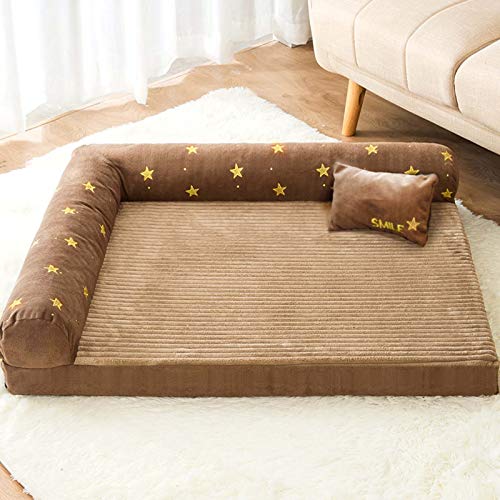 YMBKFan Winter Warm Tierbett Warm Gemütlich Hundebett Sofa Hundematte Dog Kennel,Wasserdicht Ultra Weich Anti-Slip Katzenbett Haustierbett-H 100 * 80 * 17cm(39 * 31 * 7inch) von YMBKFan