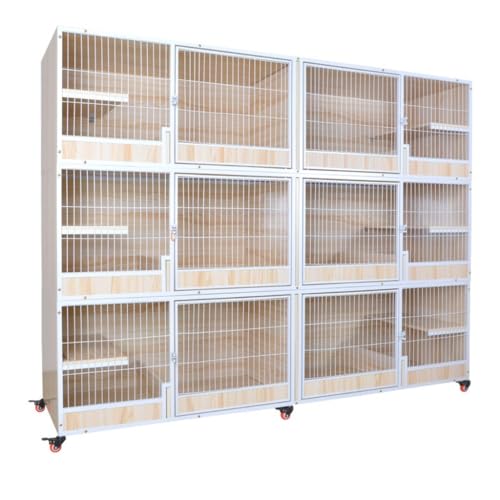 Katzenhaus Katzenvilla aus massivem Holz, luxuriöses Zuhause for den Innenbereich, Katzenkäfig, Katzenschrank, dreischichtige Kombination, großes Zuchtkatzennest Katzenvilla(Size:220cm) von YMXFKY