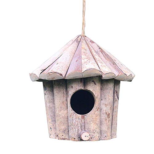 Vogelhaus aus Holz, handgefertigt, umweltfreundlich, Vogelnestkäfig für den Außenbereich, Vogelhaus, Garten, Hof, hängende Dekoration von YMZ
