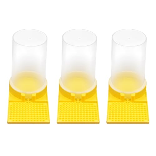 3Pcs Biene Trinken Feeder Biene Tassen Wasser für Bienen Garten Honig Eingang Feeder 3teiliges Trinkgefäß für Bienen im Garten Honig Eingangs-Bienentränke von YNAADYH