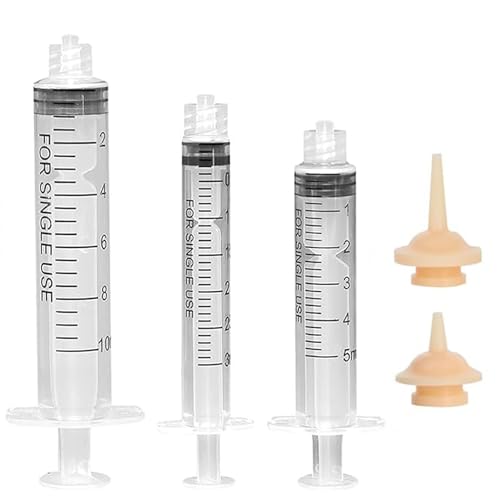 YOBOKO Schnuller für die Fütterung von Haustieren Schnuller für Hunde Flasche Schnuller Langsames Drücken der Spritze Medizinfütterung für Neugeborene Welpen Katzen (Push Pacifier) von YOBOKO