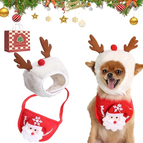 YODAOLI Adorable Christmas Tree Pom-Pom Hat, Celery Pets Dog Santa Hat, Celerypets Dog Christmas Tree Hat, Christmas Green Velvet Headdress Hat for Dogs, Christmas Tree Hat for Dogs (M,#A) von YODAOLI