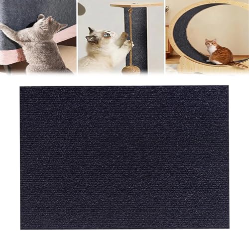 Cat Scratching Mat, Climbing Cat Scratcher, DIY Climbing Cat Scratcher Mat, Trimmable Self-Adhesive Cat Scratching Carpet, Cat Scratch Furniture Protector for Couch, Wall, Bed (Navy Blue,40 * 100CM) von YODAOLI