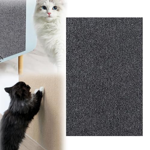 Cat Scratching Mat, Scratch Pad Pro for Cats, Climbing Cat Scratcher, Trimmable Cat Scratcher Mat for Wall, Furniture, Table Leg (15.7 * 39.4in,Dark Gray) von YODAOLI