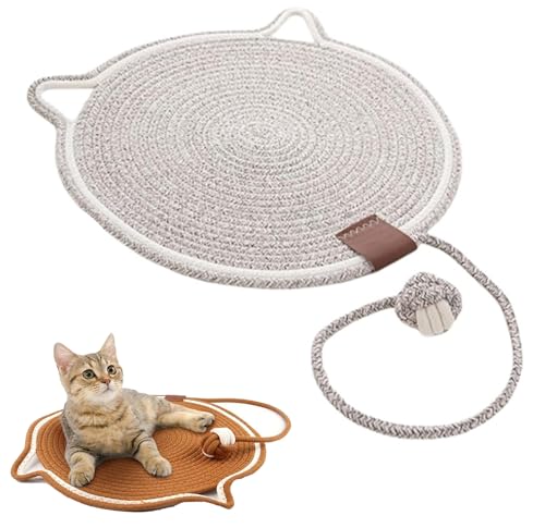 Celery Pets Dual Scratching Pad, 2024 New Scratching Pads for Indoor Cats, Celery Pets Pad, Cat Scratching Mat Natural Cotton Rope Cat Scratching Pad, Large Size Cat Bed Cat Scratching Pad (Gray) von YODAOLI