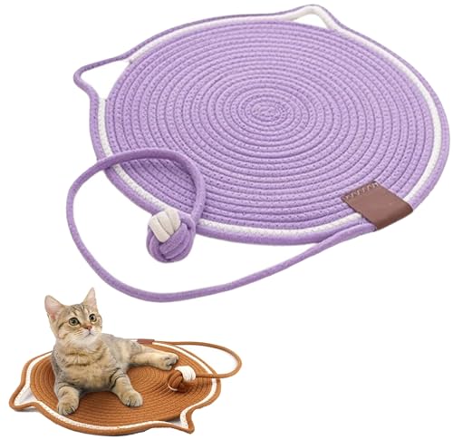 Celery Pets Dual Scratching Pad, 2024 New Scratching Pads for Indoor Cats, Celery Pets Pad, Cat Scratching Mat Natural Cotton Rope Cat Scratching Pad, Large Size Cat Bed Cat Scratching Pad (Purple) von YODAOLI