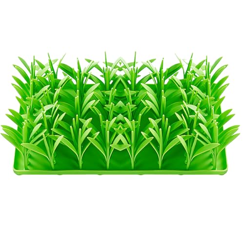 Silicone Grass Mat for Cats, Silicone Grass Snuffle Feeding Mat for Cats, Cat Grass Mat for Indoor Cats Silicone, Pet Snuffle Mat (1PC) von YODAOLI