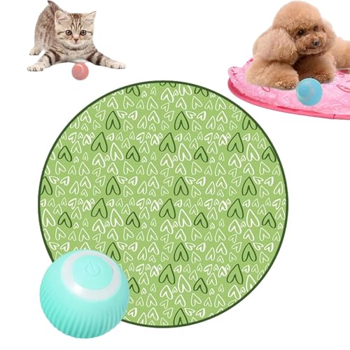 YODAOLI Accustomedi Cat Toy, 2 in 1 Simulated Interactive Hunting Cat Toy, Interactive Cat Hunting Toy Mat, Hunting Cat Toys for Indoor Cats, Cat Interactive Tunnel Toy (Blue Ball,Green) von YODAOLI