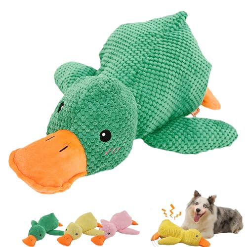 YODAOLI The Mellow Dog, The Mellow Dog Calming Duck, Zentric Quack-Quack Duck Dog Toy, Quacking Duck Toy, Cute No Stuffing Duck with Soft Squeaker, Stuffed Duck Dog Toy for Indoor Puppy (B,1PC) von YODAOLI