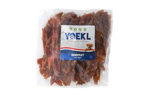 YOEKL Hühnerfilet | Hundesnacks | Hundeleckerlis | Getrocknete Hundesnacks | Hochwertige Kauknochen für Ihren Hund | Gesunde und Leckere Belohnung für tägliches Training (400 gr, Ente) von YOEKL